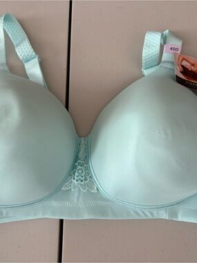 VANITY FAIR wireless bra icy blue 40D smooth beauty back NWT